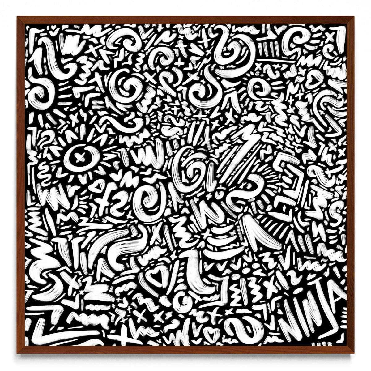 BLACK DOODLE - cuadrado MO