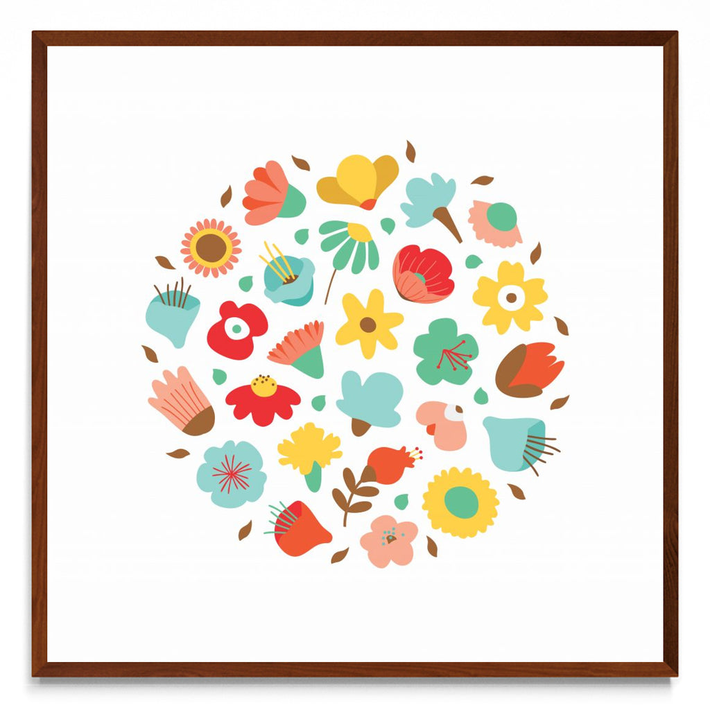 CIRCULO DE FLORES - cuadrado MO