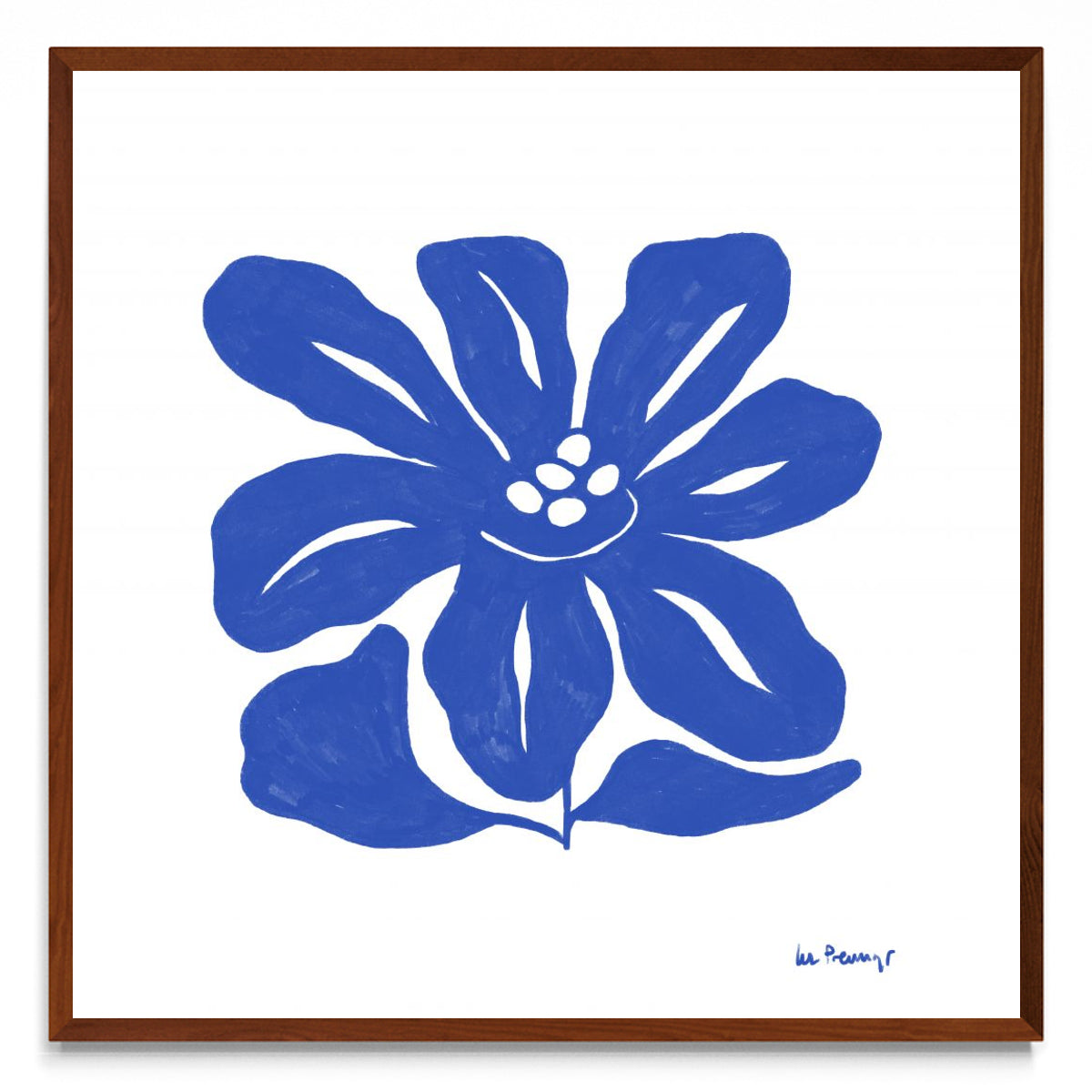Flor azul 9 - cuadrado MO