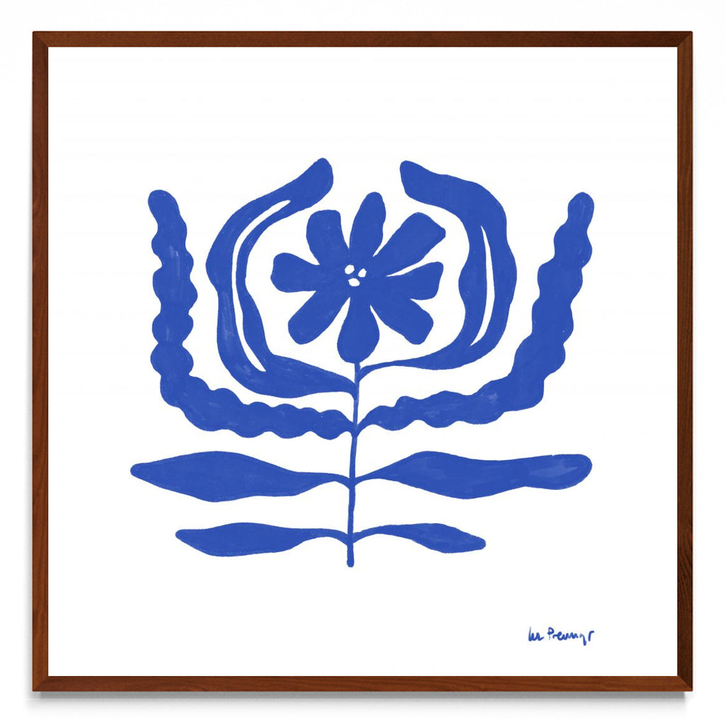 Flor azul 10 - cuadrado MO