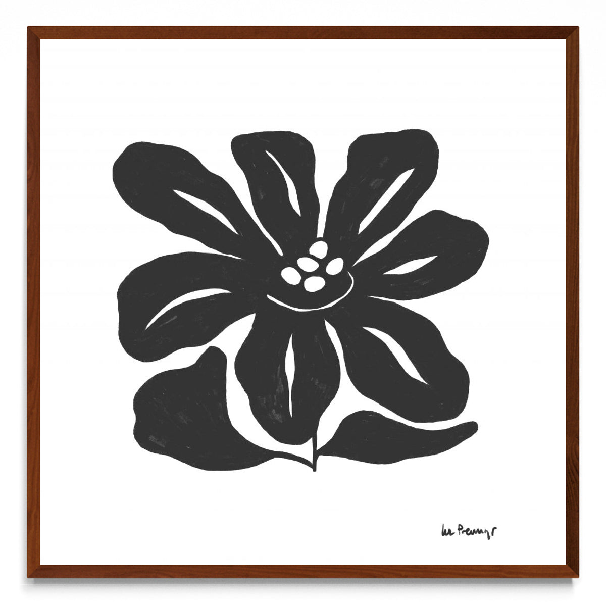 Flor casi negra 9 - cuadrado MO