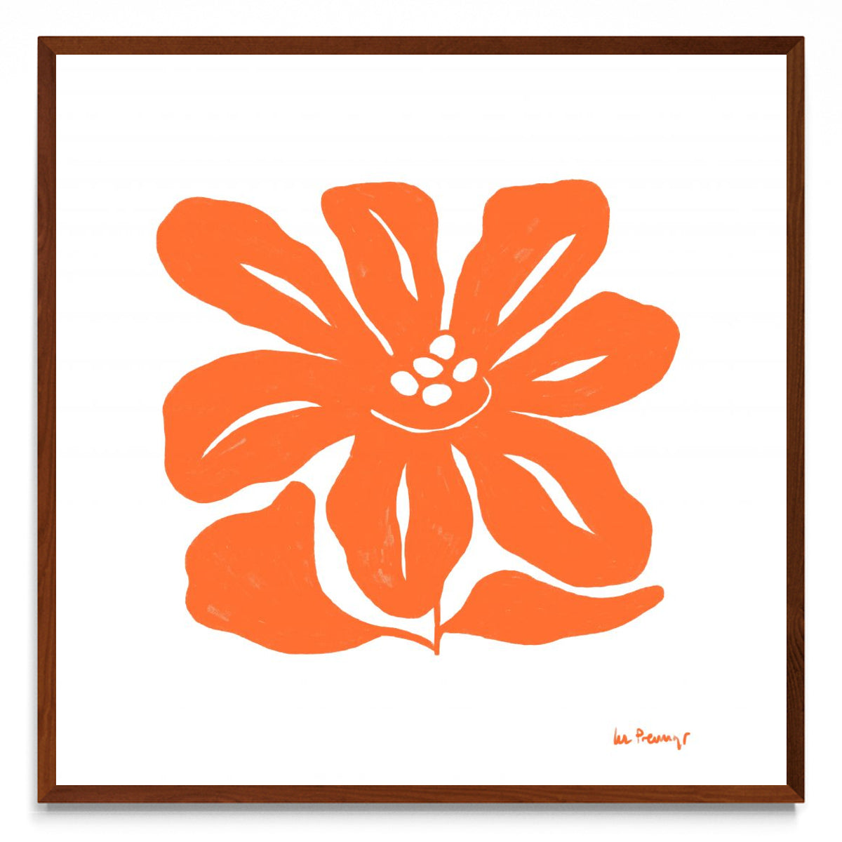 Flor naranja 9 - cuadrado MO
