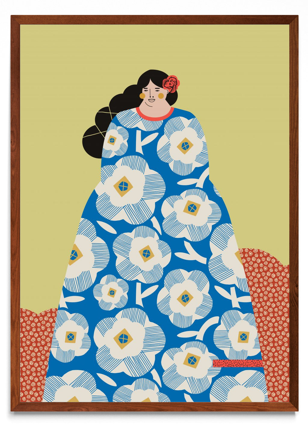Mujer con vestido Azul - Retrato MO