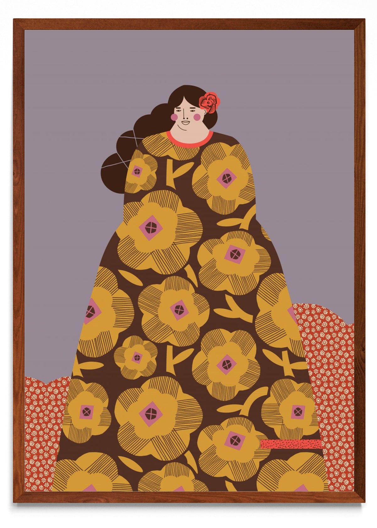 Mujer con vestido marrón - Retrato MO