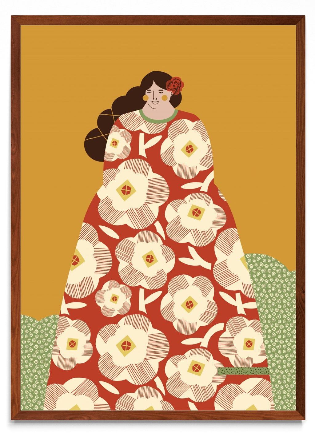 Mujer con vestido rojo - Retrato MO
