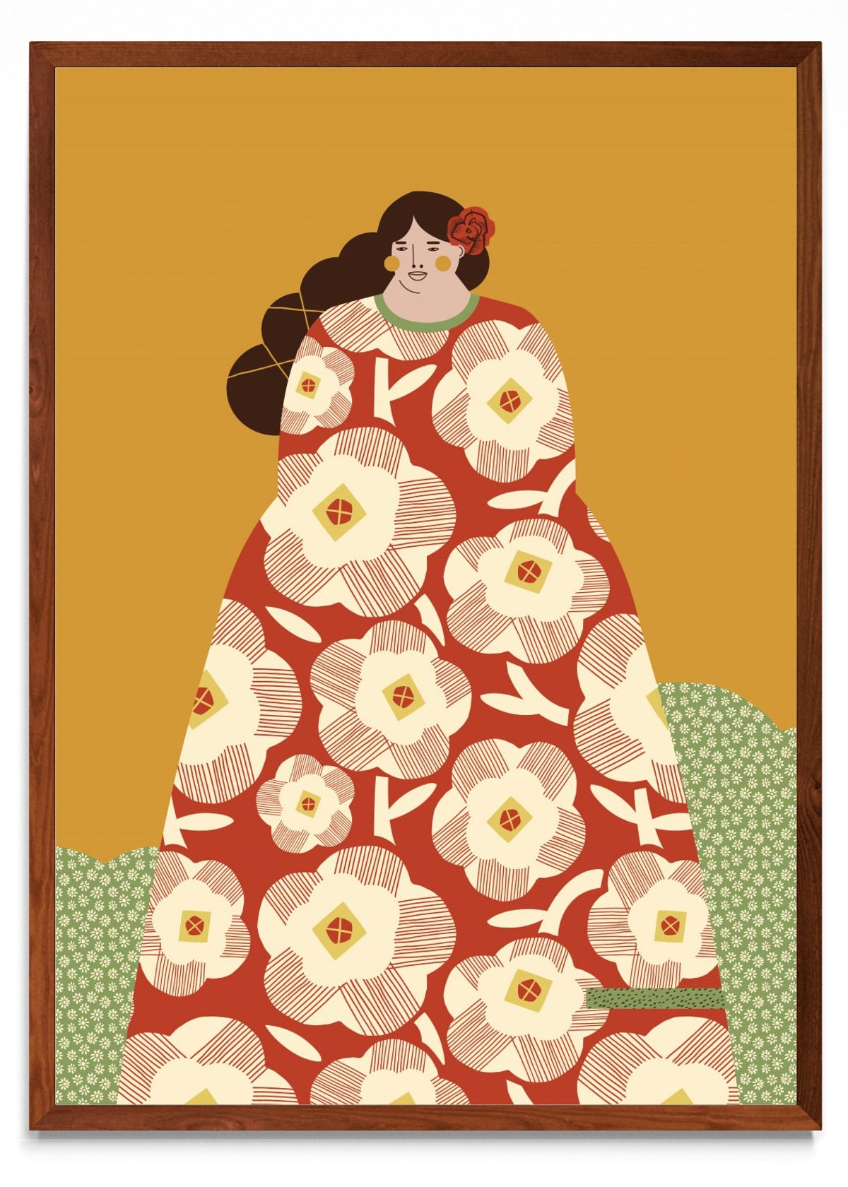 Mujer con vestido rojo - Retrato MO