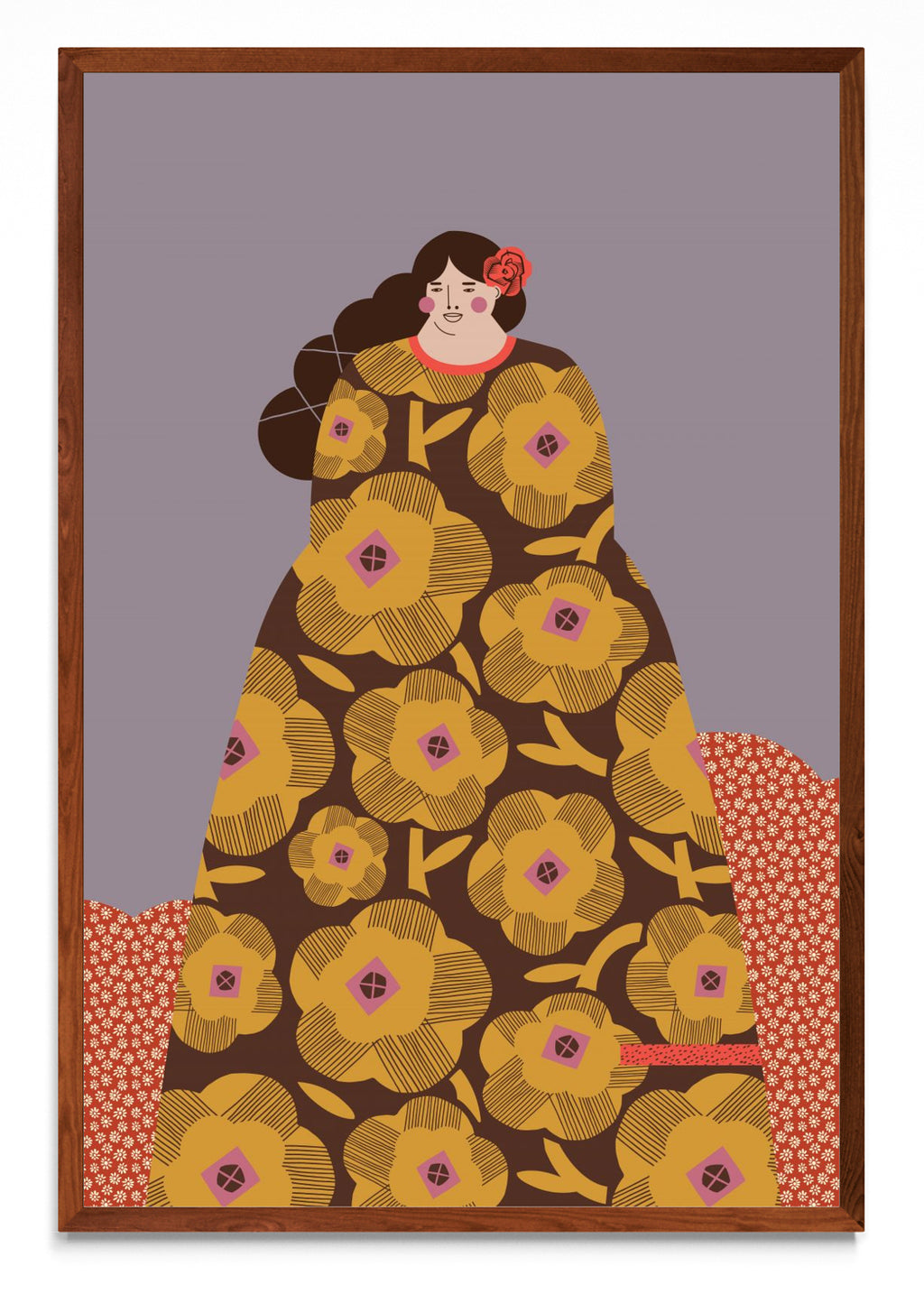 Mujer con vestido marrón - FotoV MO