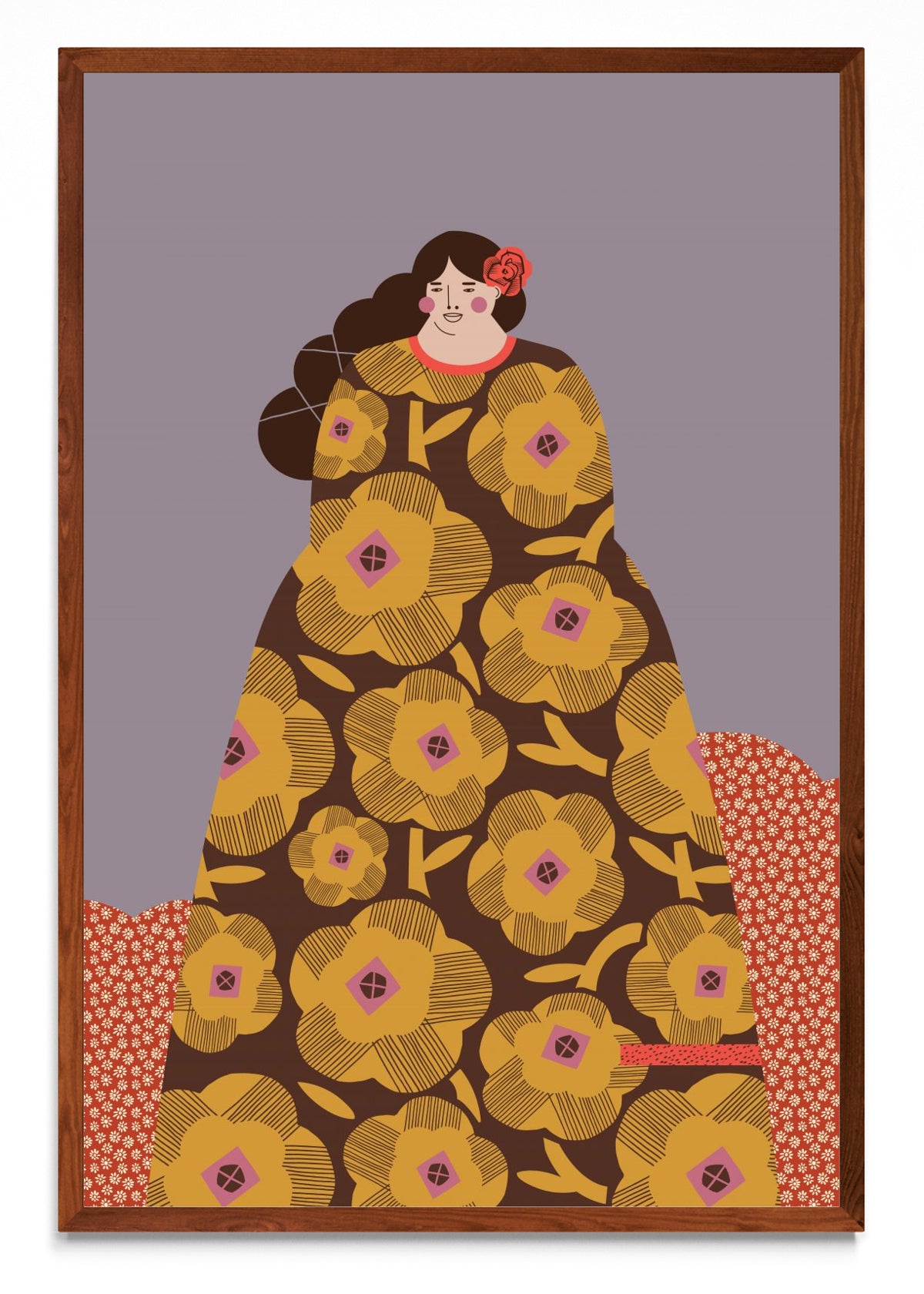 Mujer con vestido marrón - FotoV MO