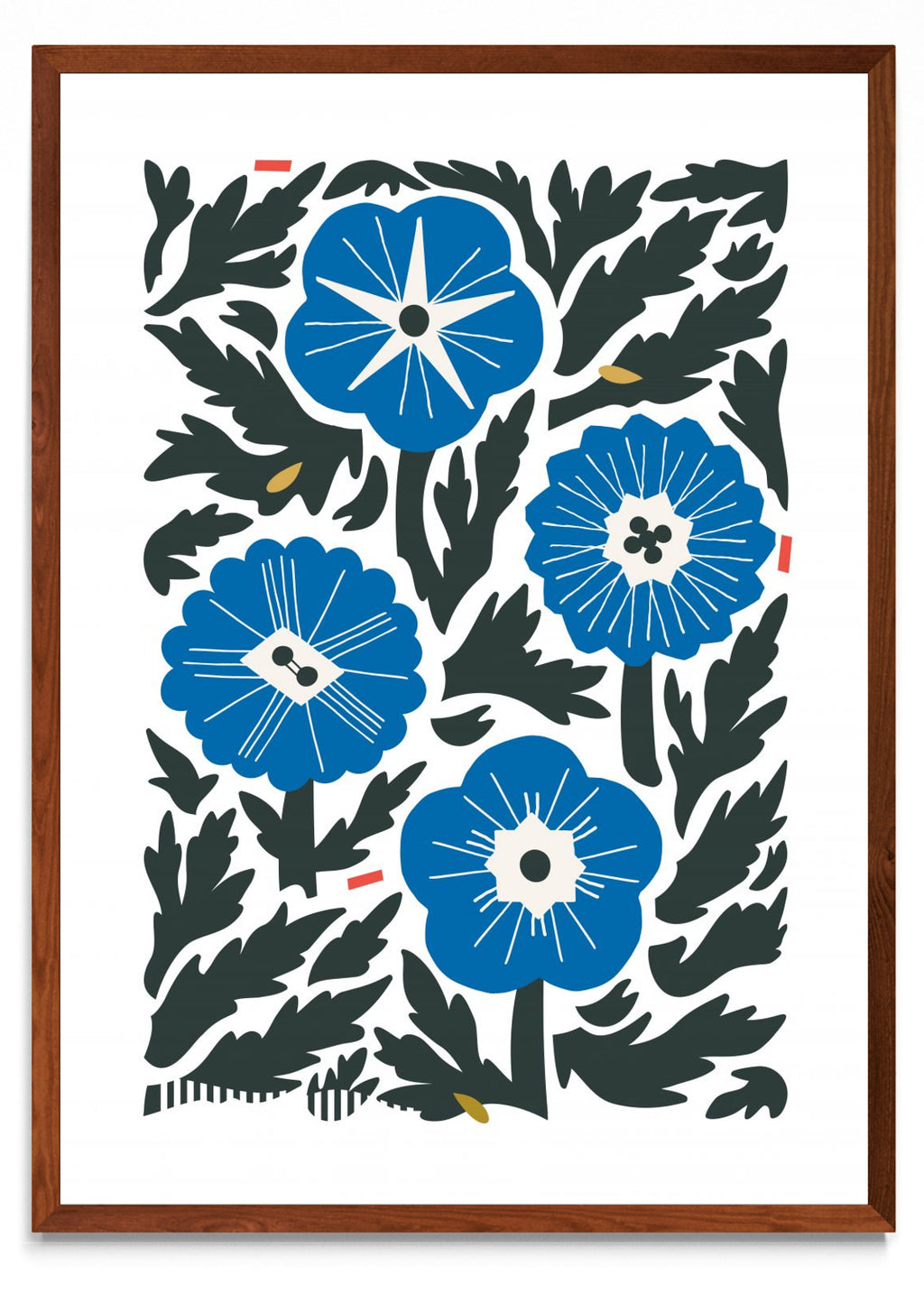 Cuatro Flores - Azul - Retrato MO