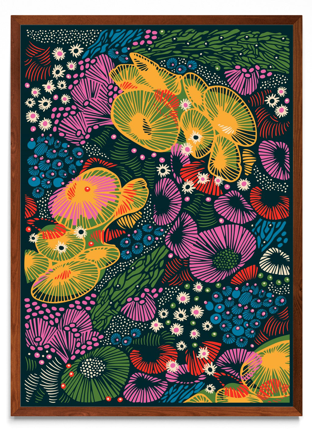 Bajo del mar - Naranja y Rosa - Retrato MO