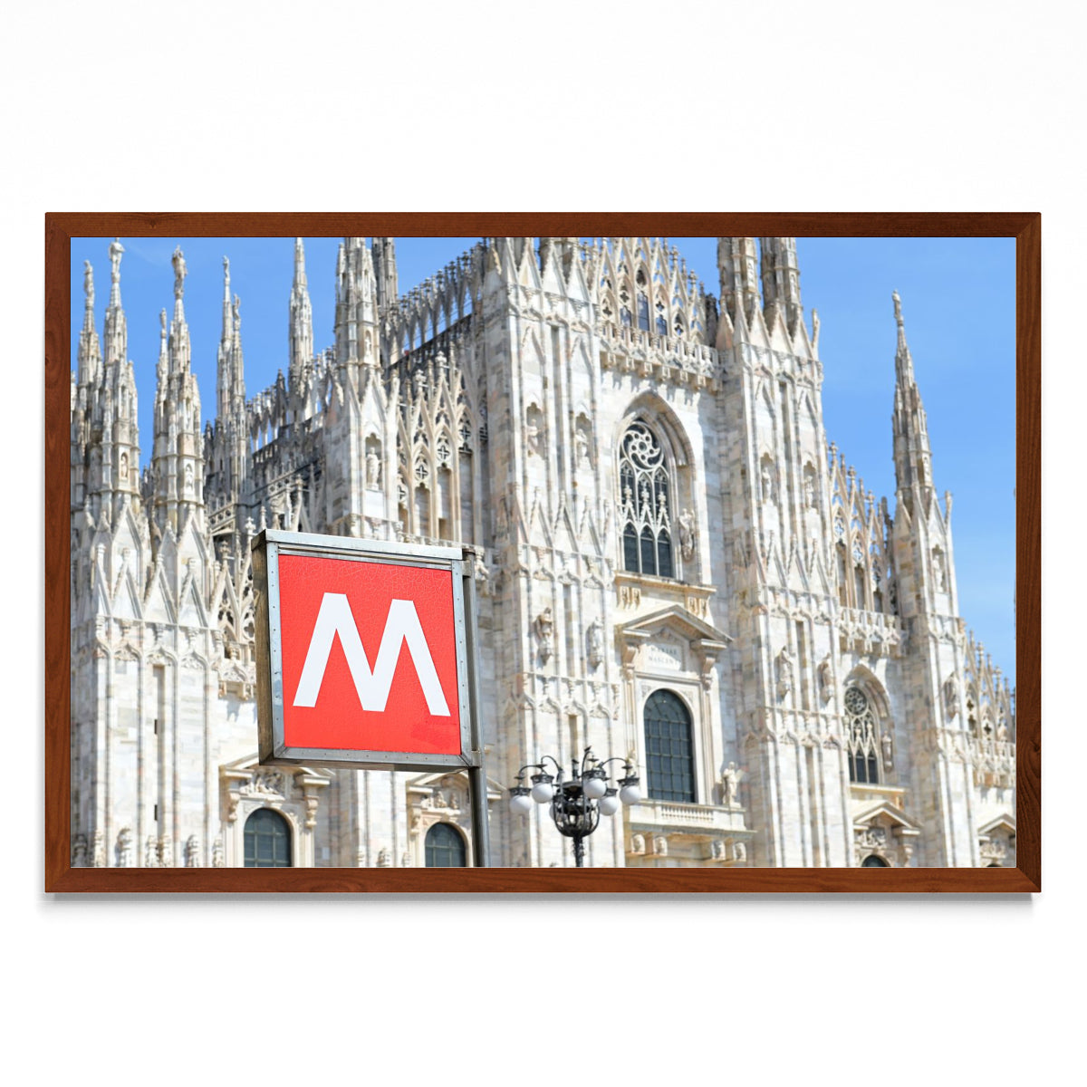 Cartel de metropolitana en la catedral de Milan - FotoH MO