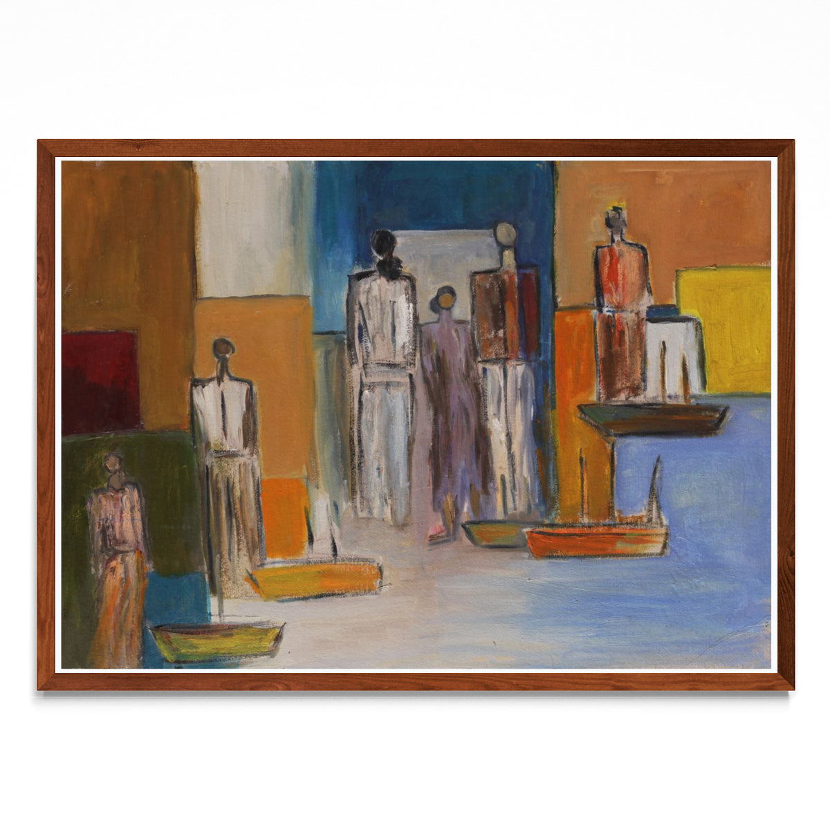 Figuras y barcos - Paisaje MO