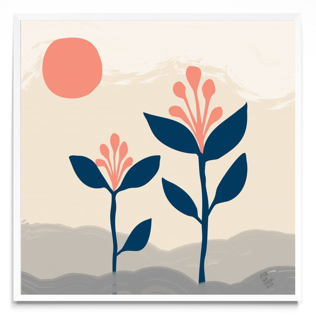 Flores en el desierto - Cuadrado BL