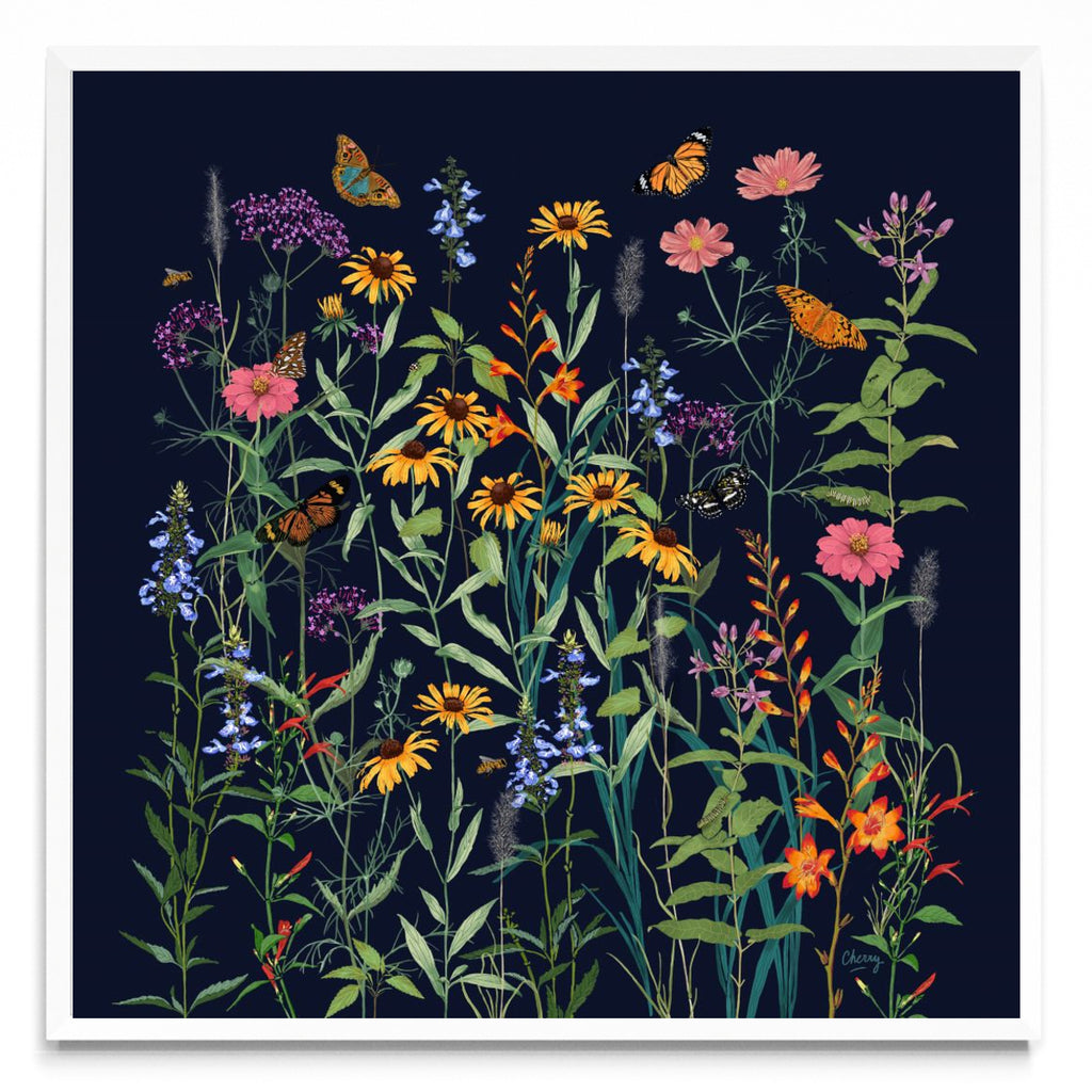 Jardin de primavera - Cuadrado BL