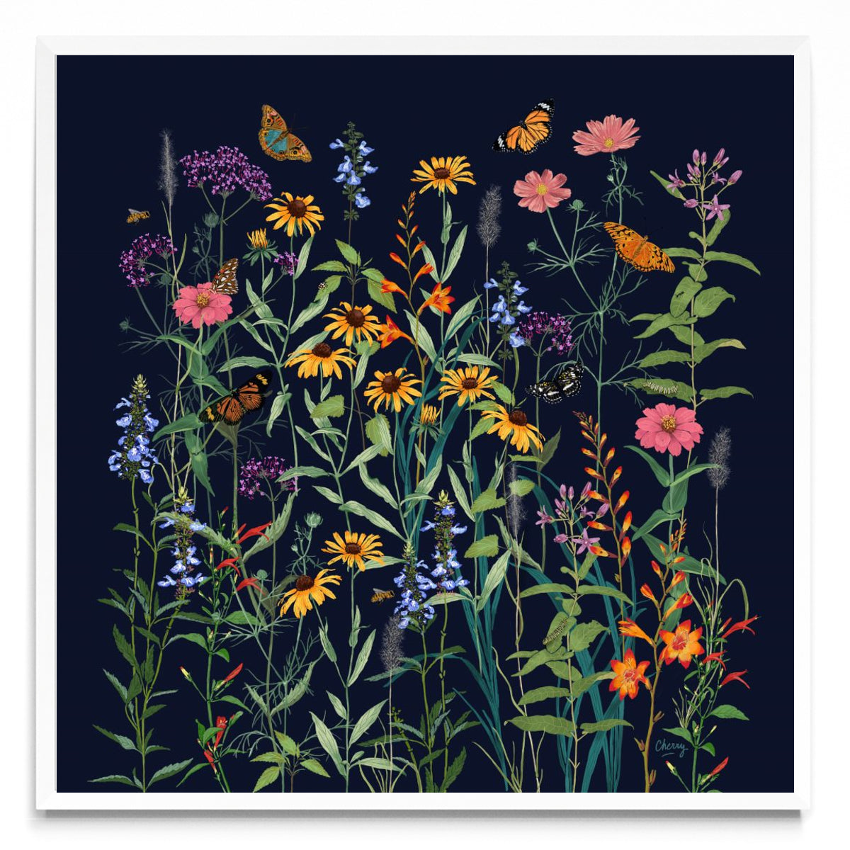 Jardin de primavera - Cuadrado BL