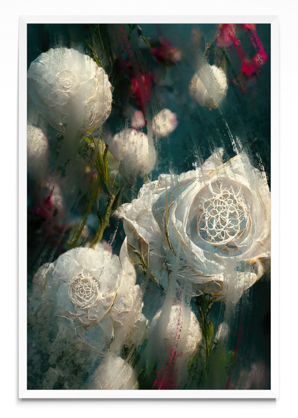 Virtual Garden - White Roses - FotoV BL