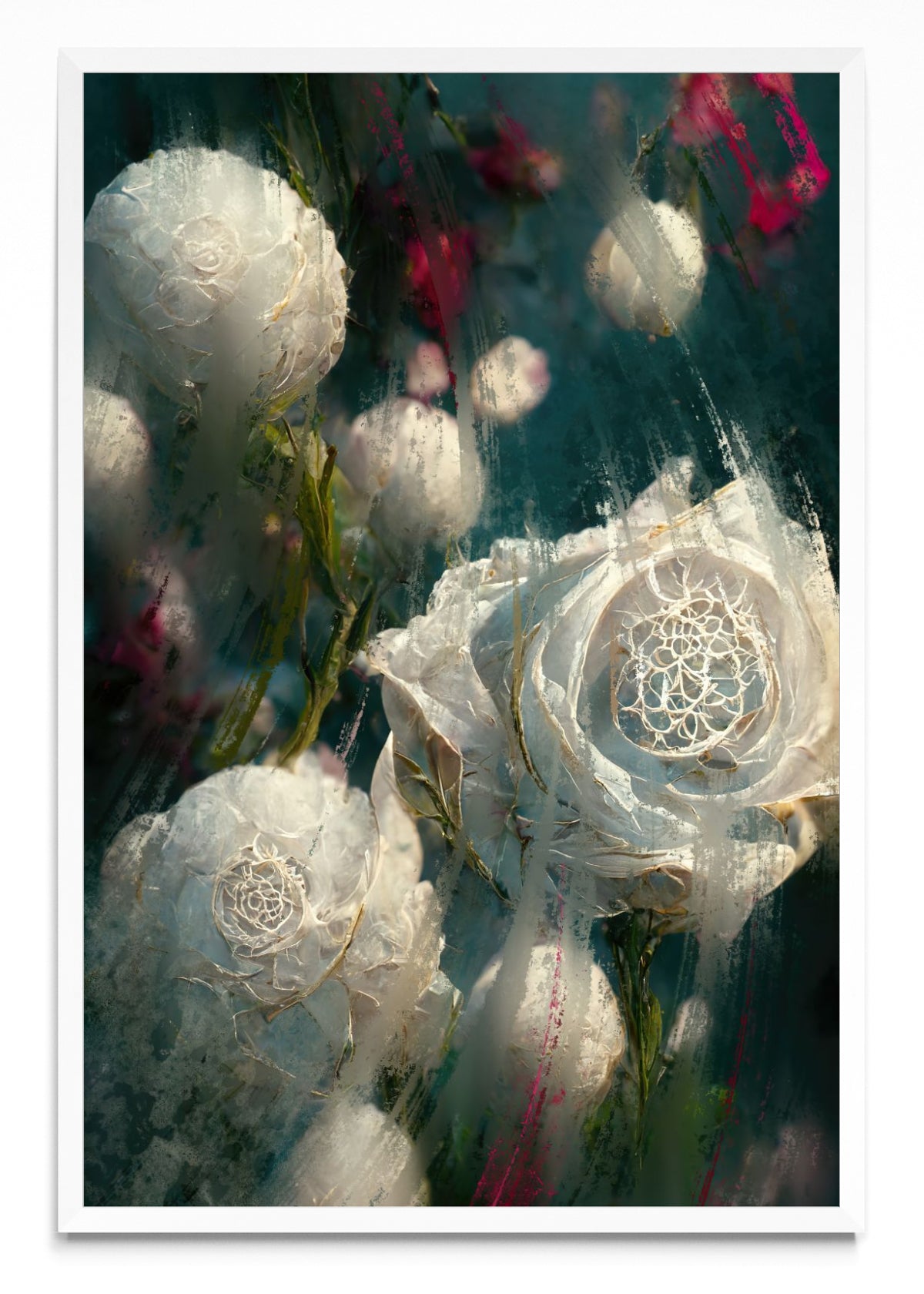 Virtual Garden - White Roses - FotoV BL