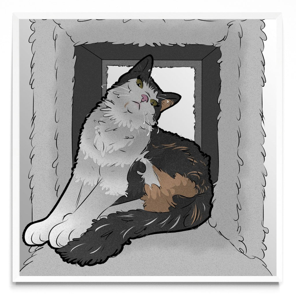 Gato blanco - Cuadrado BL