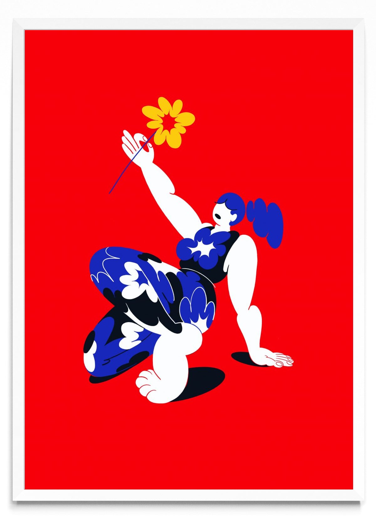 Mujer con flor - Retrato BL