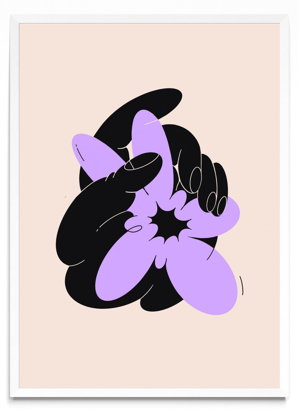 Mano con flor - Retrato BL