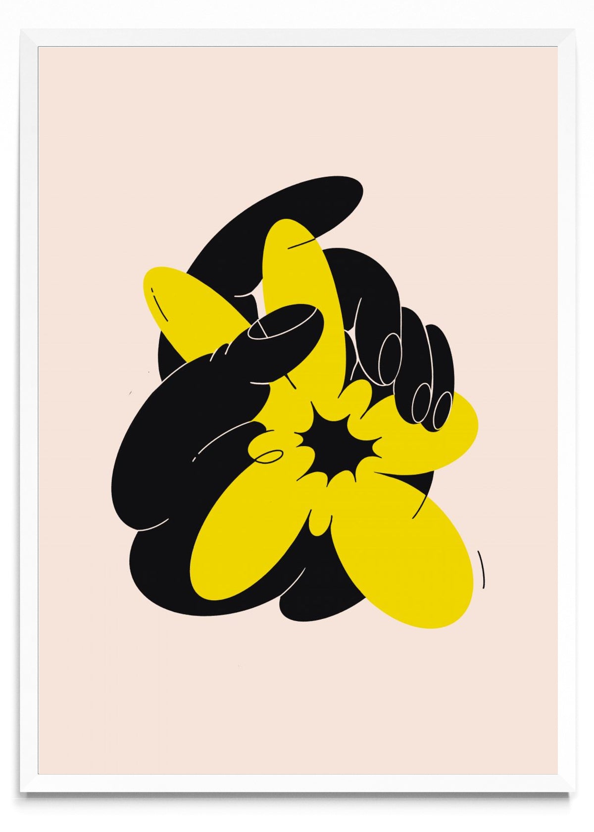 Mano con flor - Retrato BL