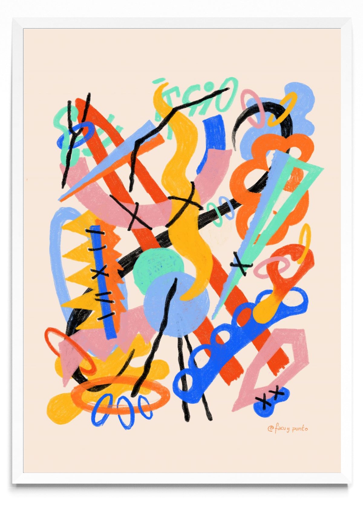 Asemic N5 - Retrato BL