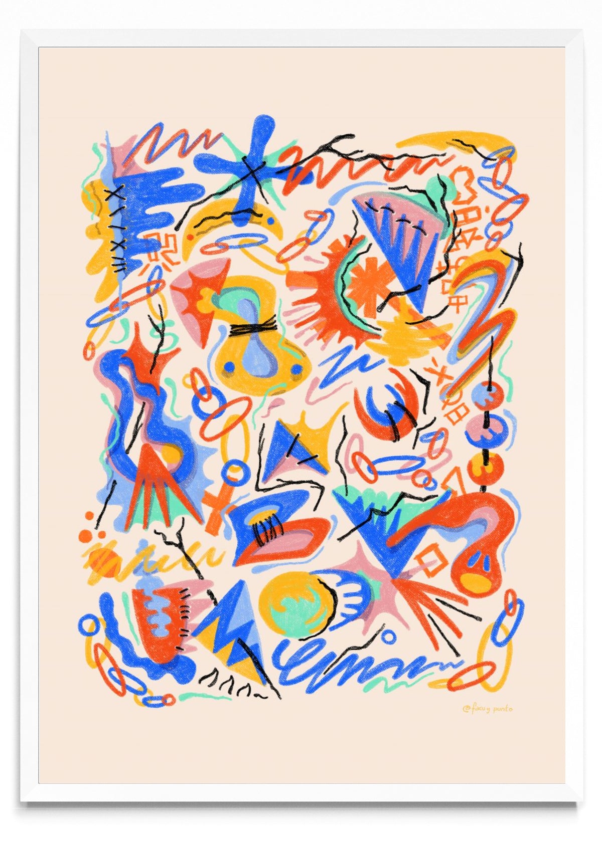 Asemic N6 - Retrato BL