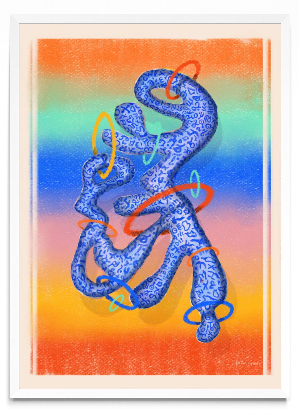 Asemic N 9 - Retrato BL