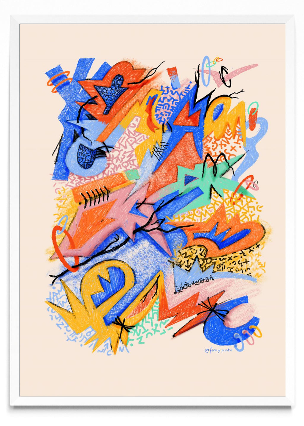 Asemic N10 - Retrato BL