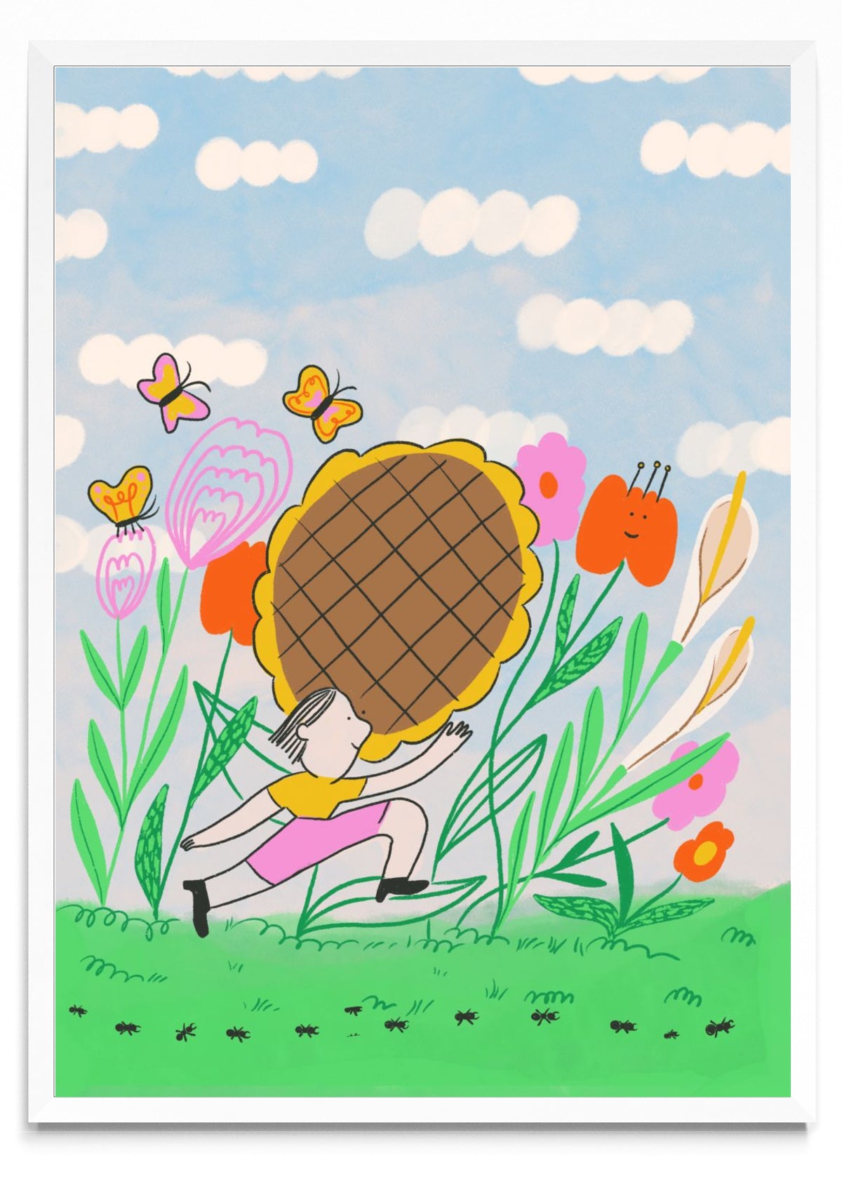 Descanso entre flores vertical - Retrato BL