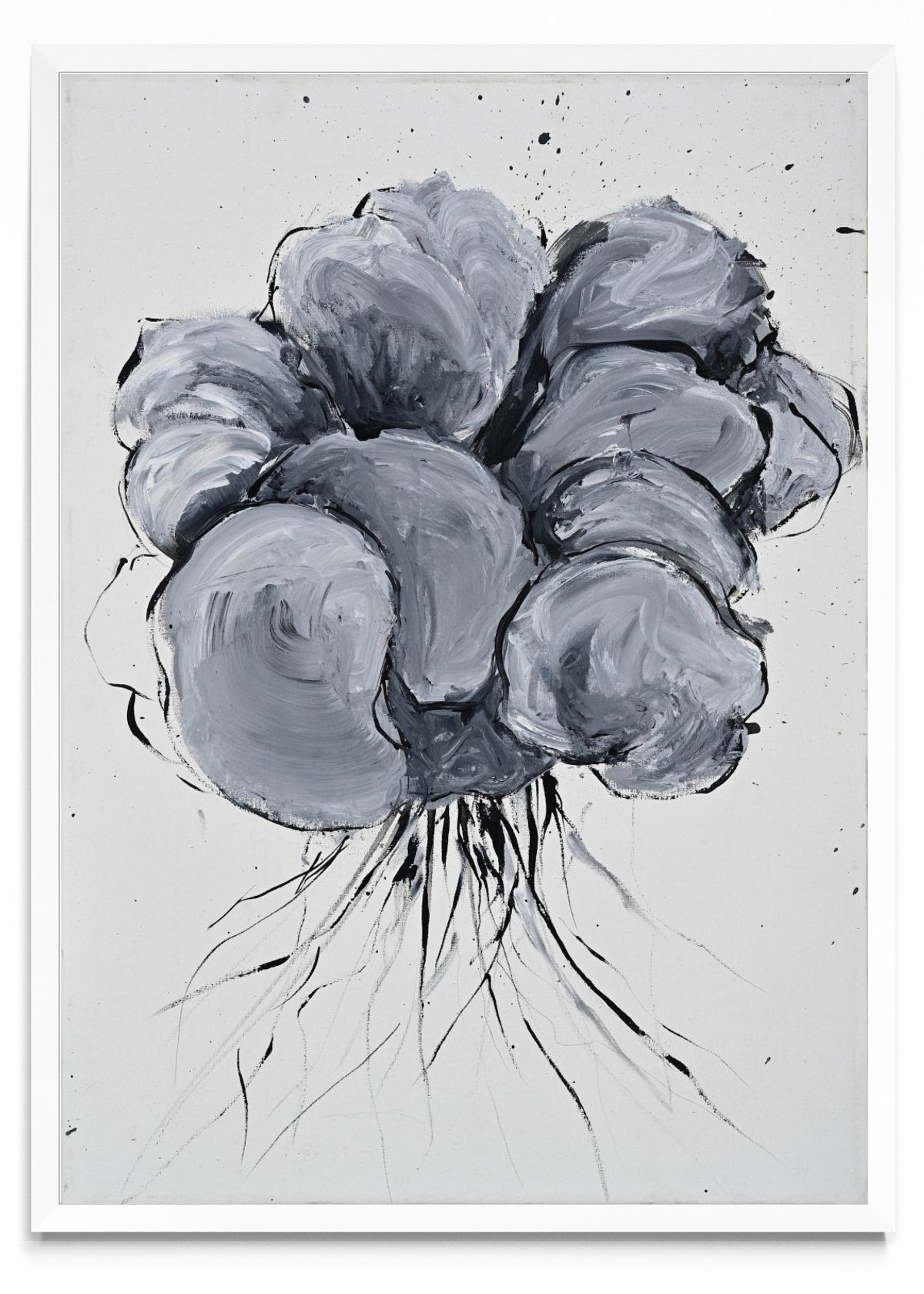 Flores grises III - Retrato BL