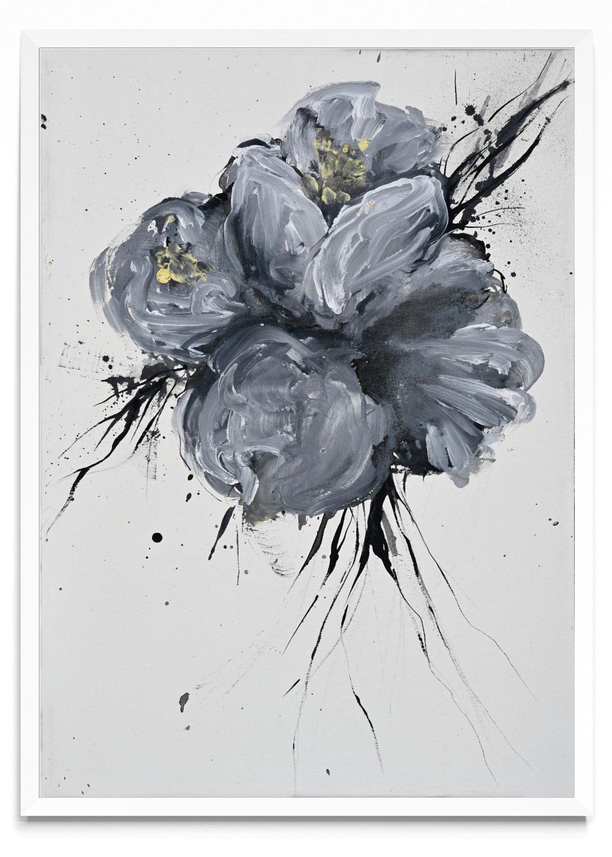 Flores grises II - Retrato BL