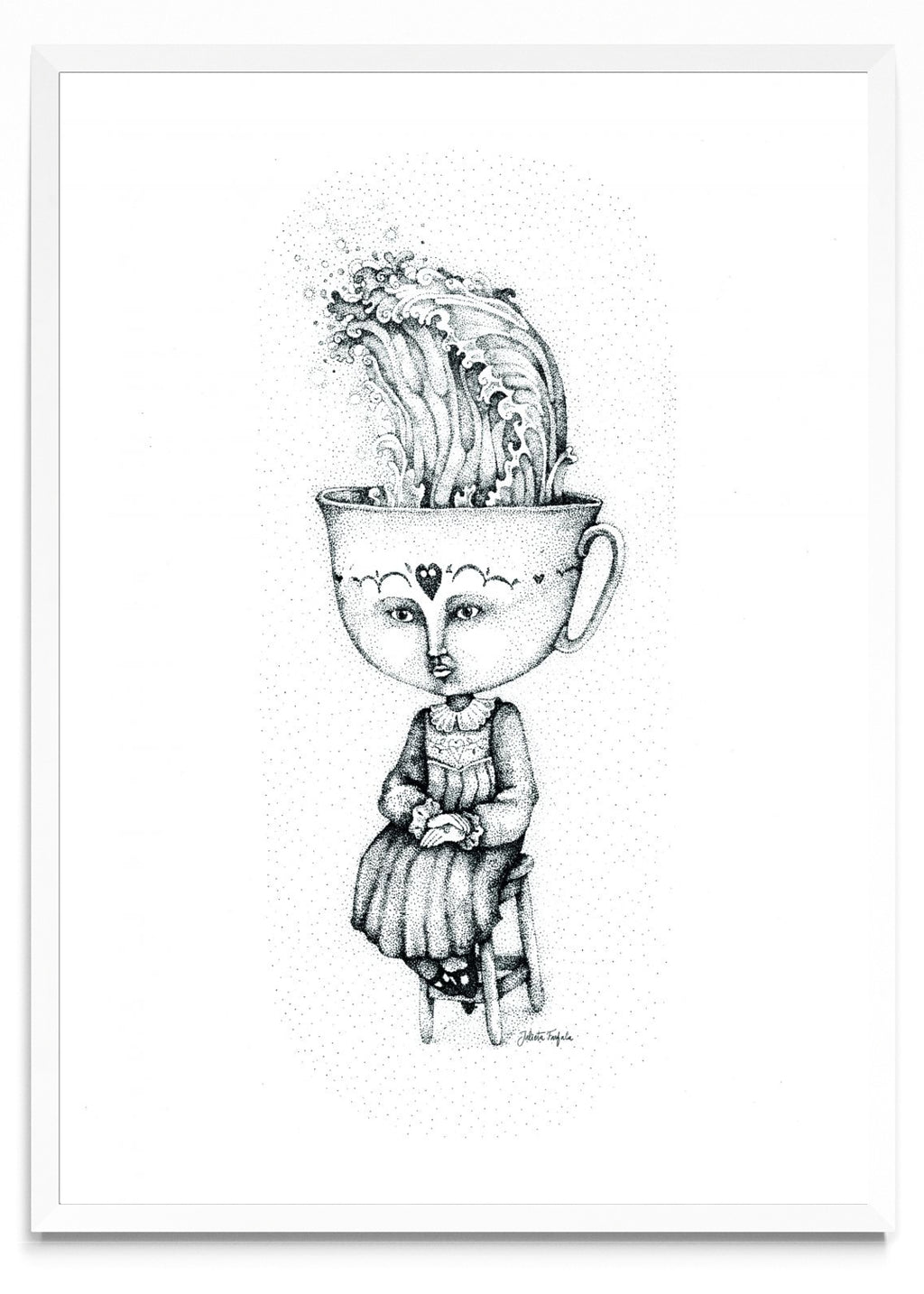 Esperando té - Retrato BL