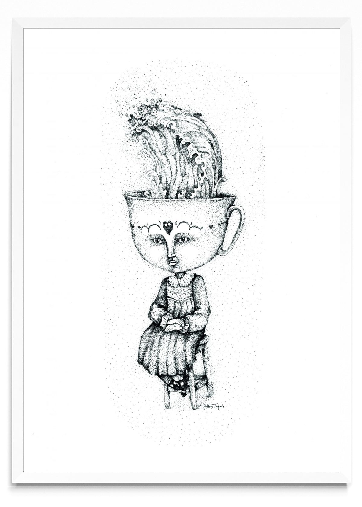 Esperando té - Retrato BL