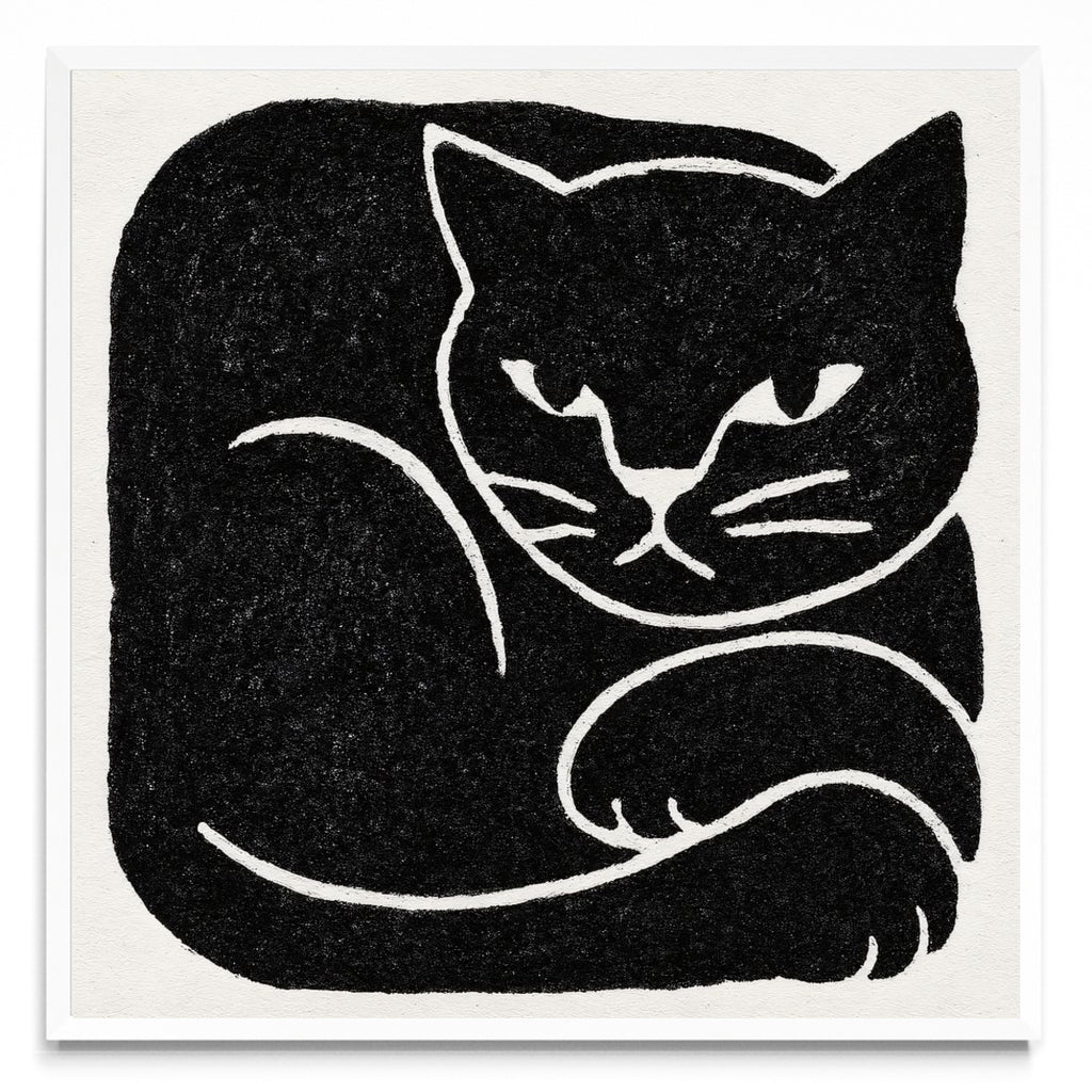 Gato Encerrado - Cuadrado BL