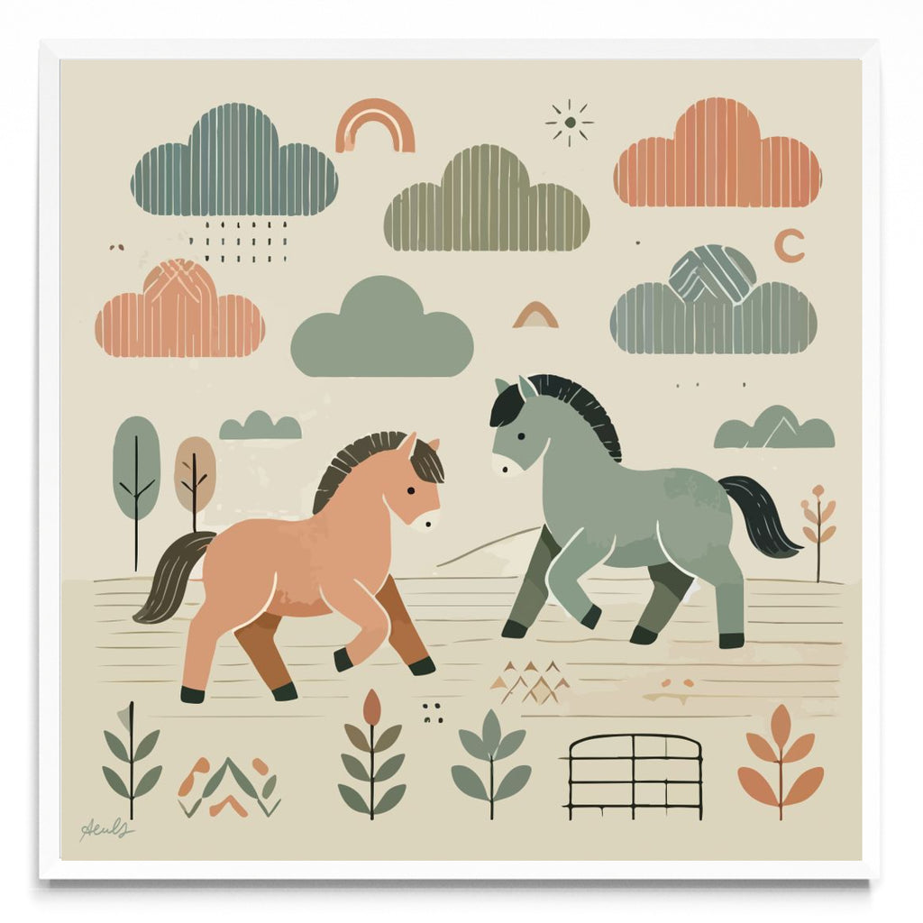 Paseo de Caballos - Cuadrado BL