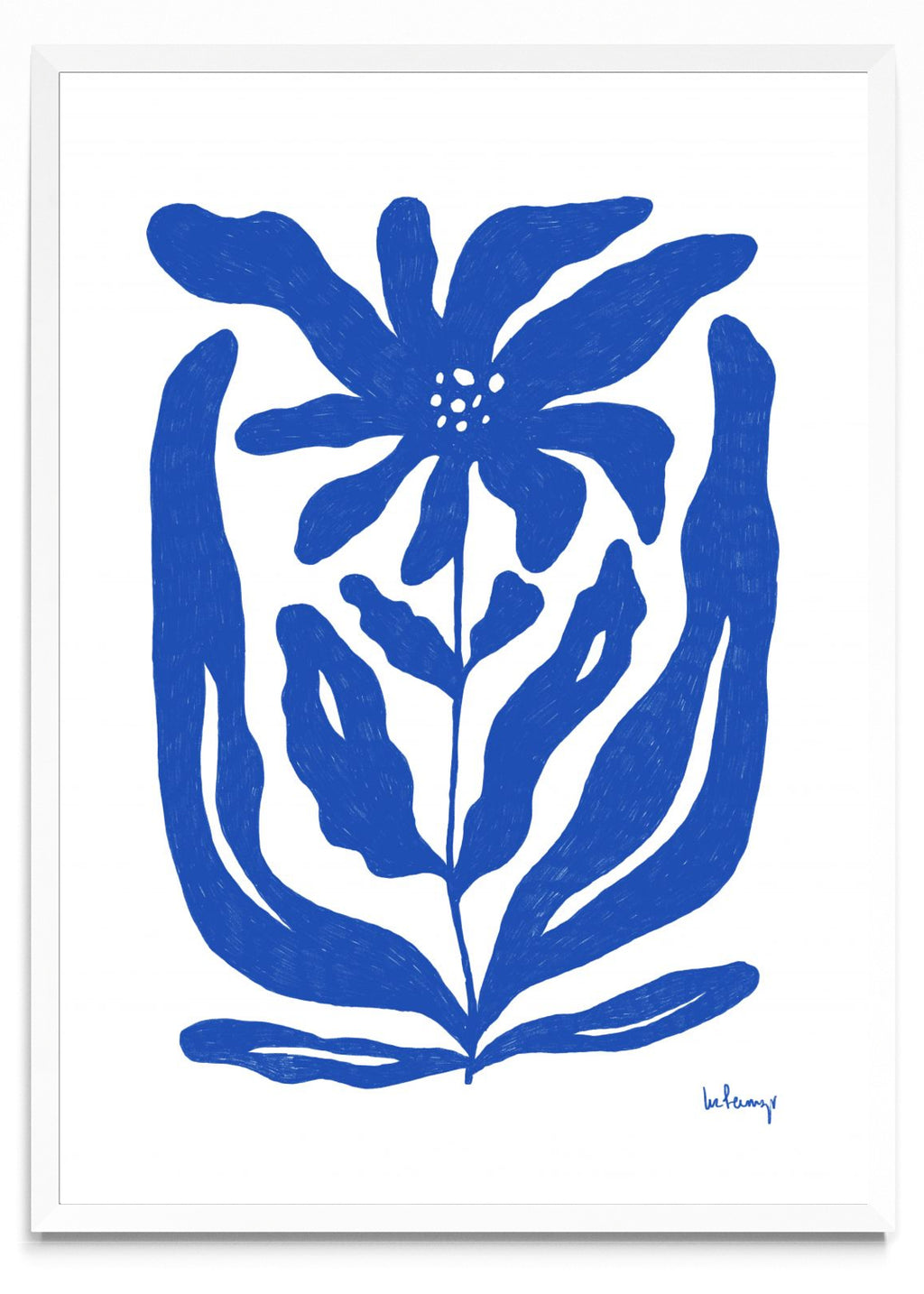 Flor azul 2 - Retrato BL