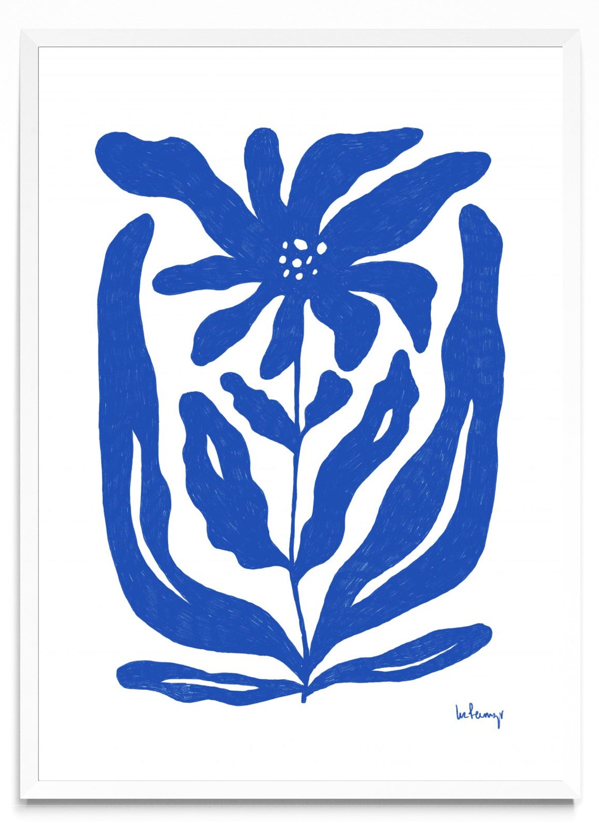 Flor azul 2 - Retrato BL