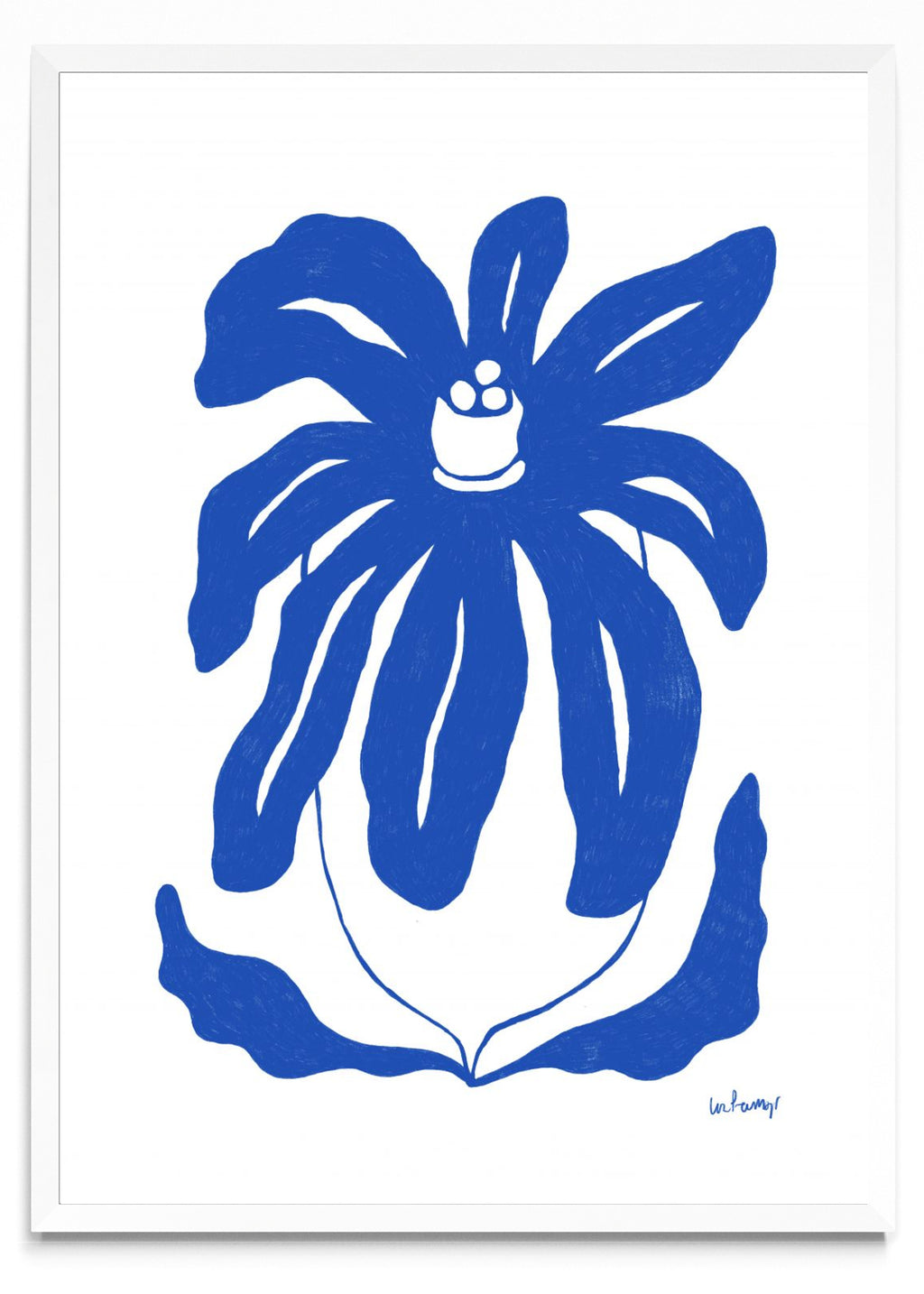 Flor azul 3 - Retrato BL