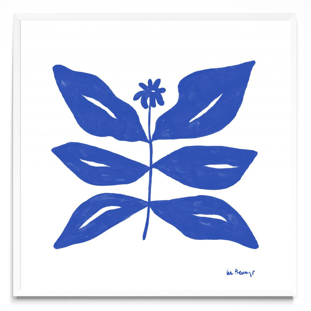 Flor azul 8 - Cuadrado BL