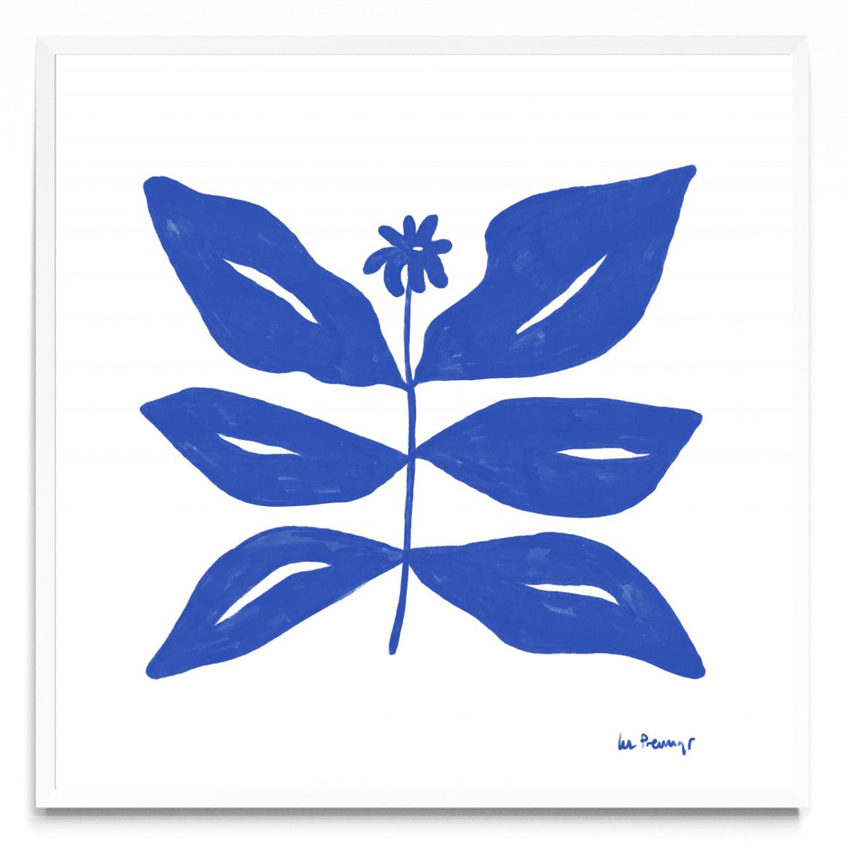 Flor azul 8 - Cuadrado BL