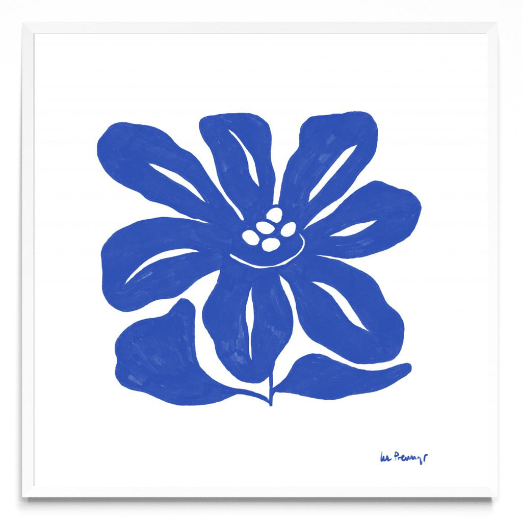 Flor azul 9 - Cuadrado BL