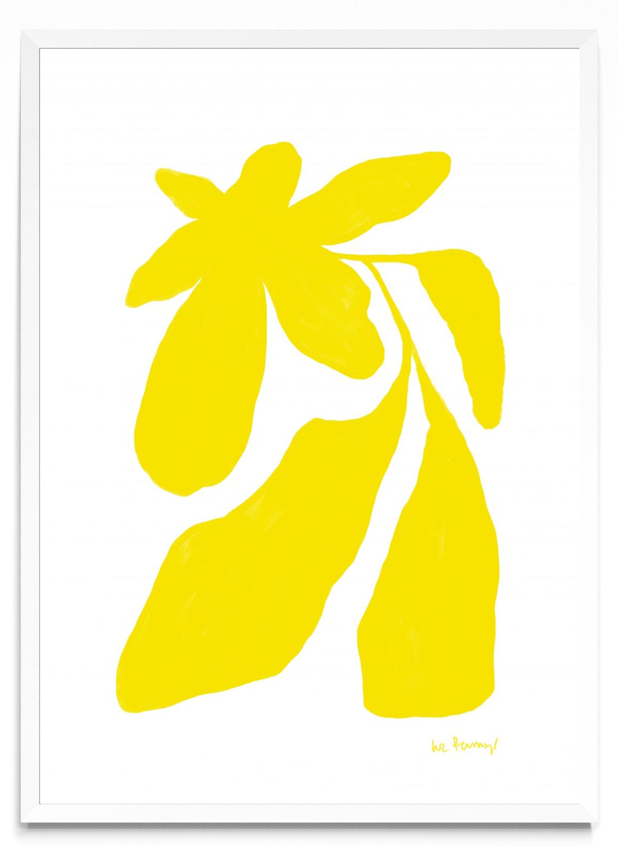 Flor amarilla 2 - Retrato BL