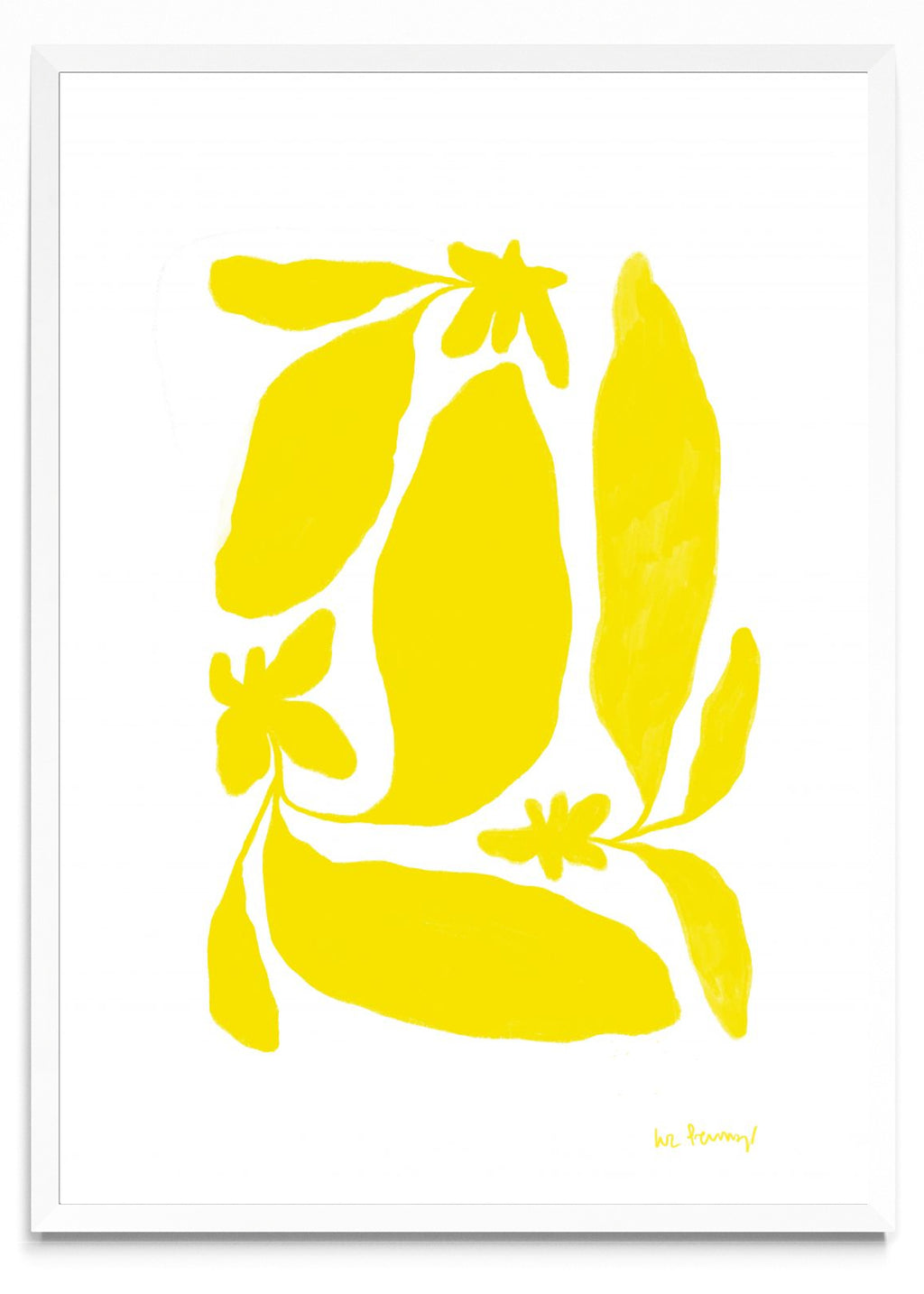 Tres flores amarillas - Retrato BL