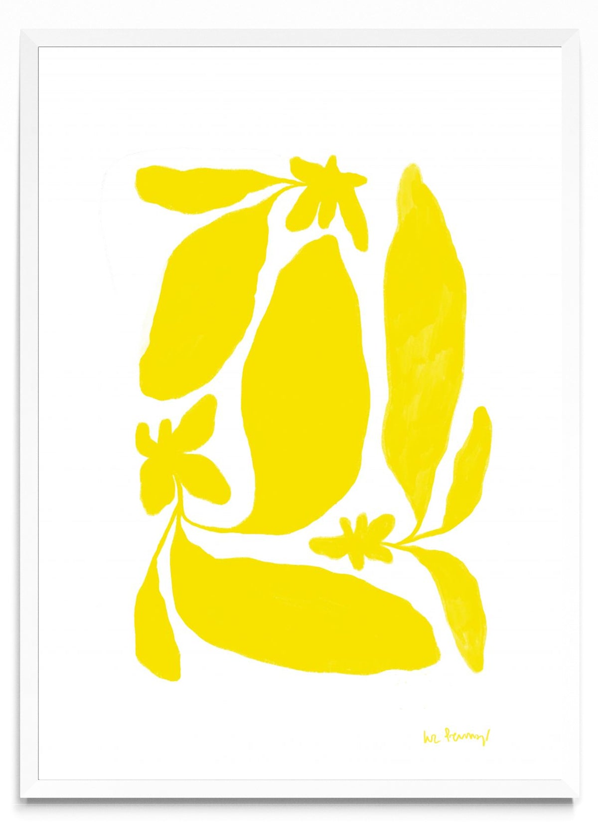 Tres flores amarillas - Retrato BL
