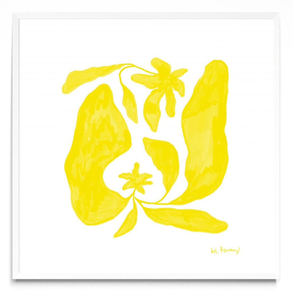 Flor amarilla 5 - Cuadrado BL