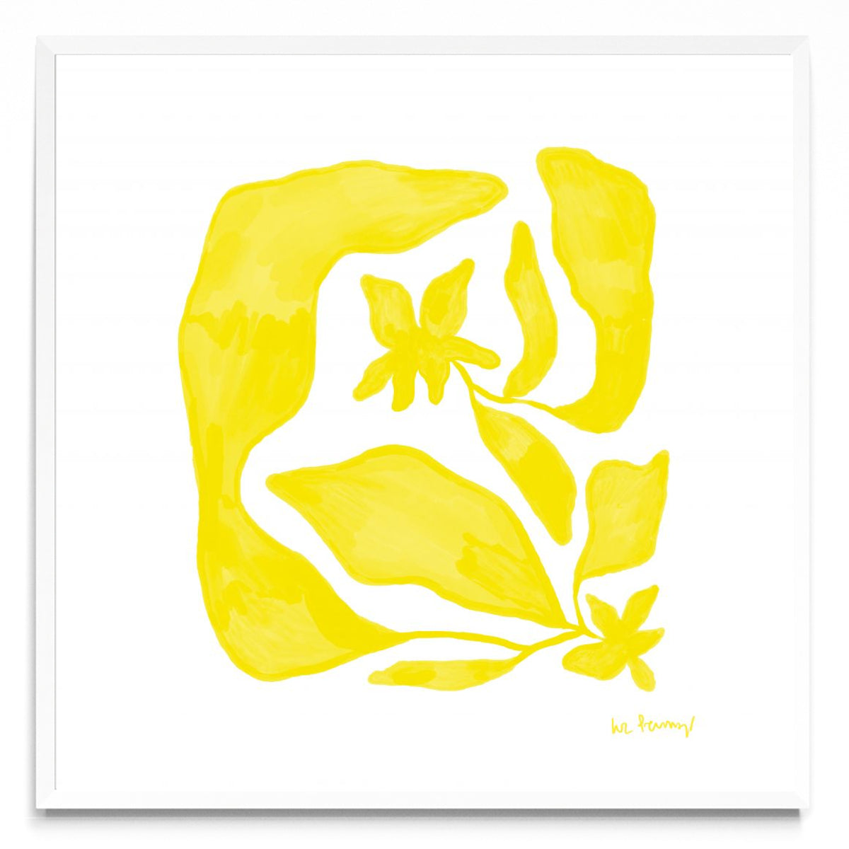 Flor amarilla 6 - Cuadrado BL