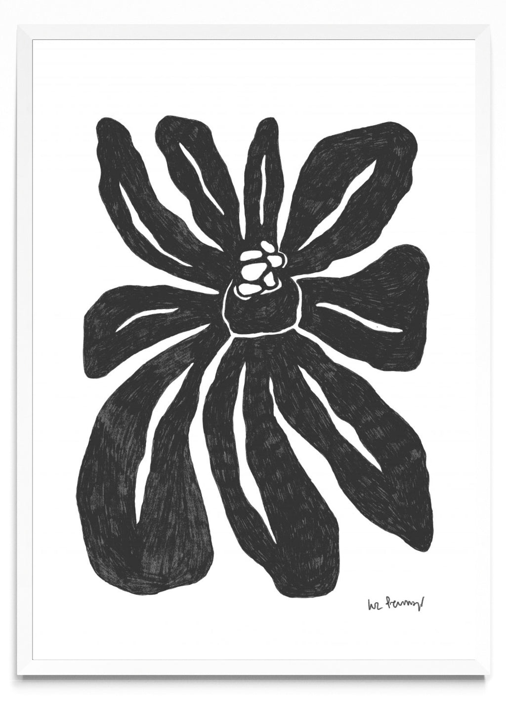Flor casi negra 1 - Retrato BL