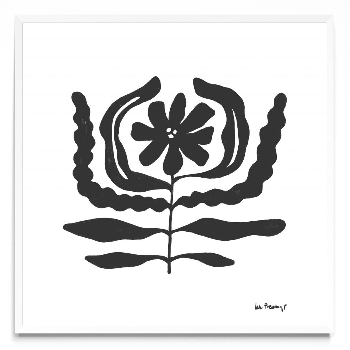 Flor casi negra 10 - Cuadrado BL