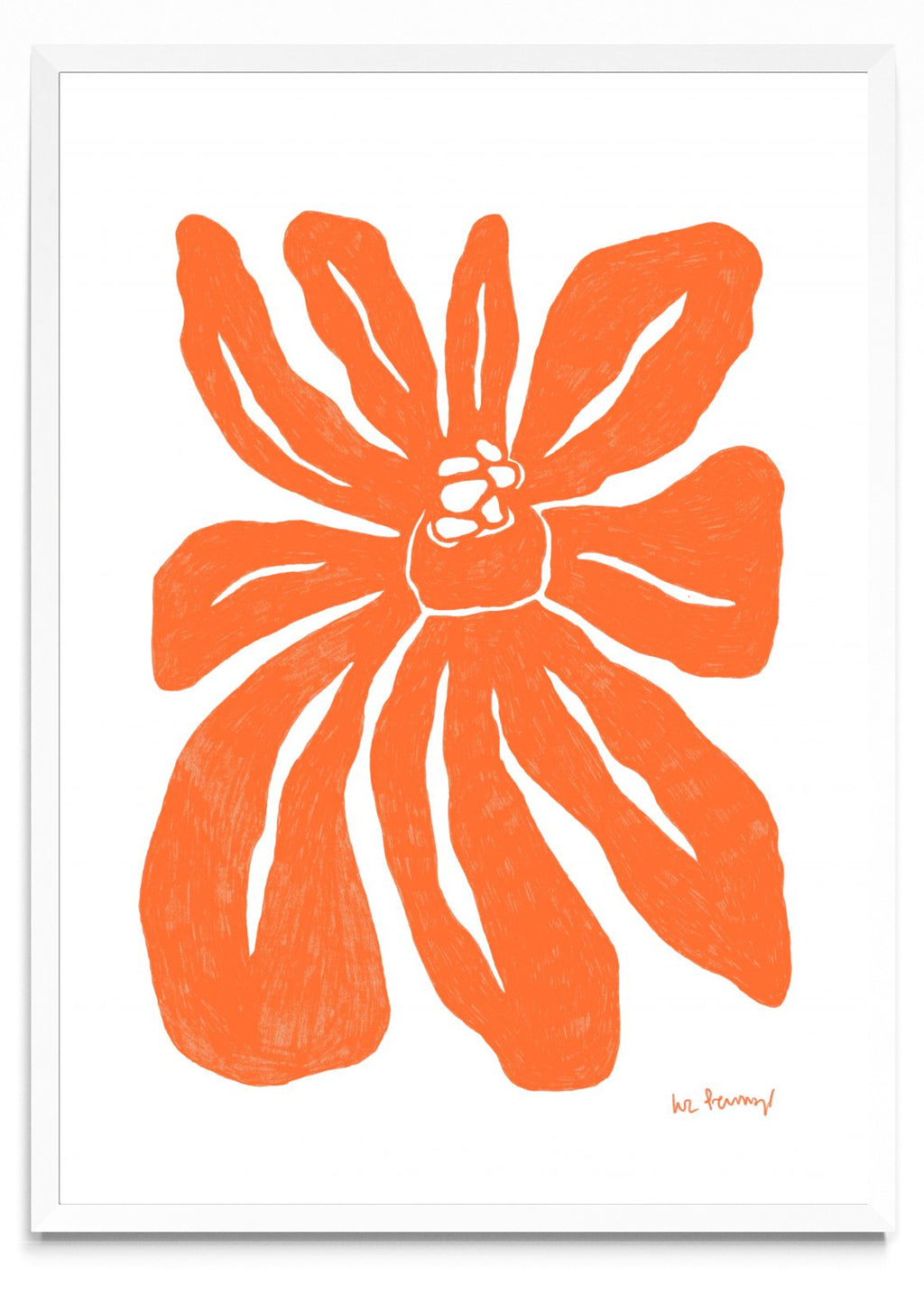 Flor naranja 1 - Retrato BL
